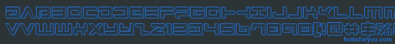 Avengerengrave Font – Blue Fonts on Black Background