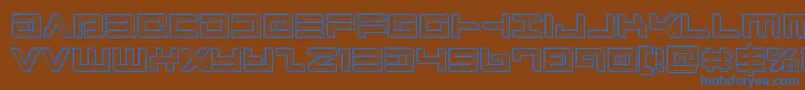 Avengerengrave Font – Blue Fonts on Brown Background