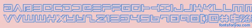 Avengerengrave Font – Blue Fonts on Pink Background
