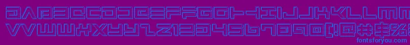 Avengerengrave Font – Blue Fonts on Purple Background