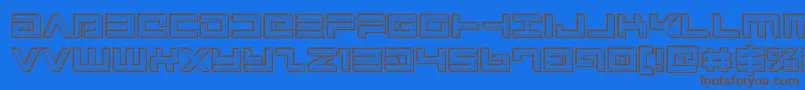 Avengerengrave Font – Brown Fonts on Blue Background