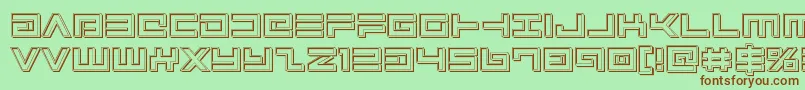 Avengerengrave Font – Brown Fonts on Green Background