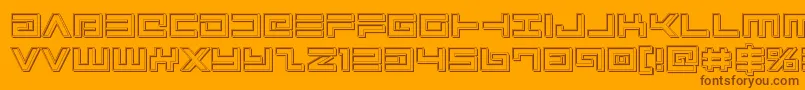 Avengerengrave Font – Brown Fonts on Orange Background