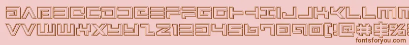 Avengerengrave Font – Brown Fonts on Pink Background