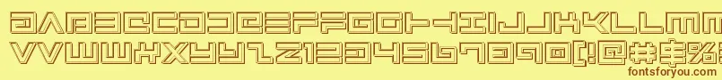 Avengerengrave Font – Brown Fonts on Yellow Background