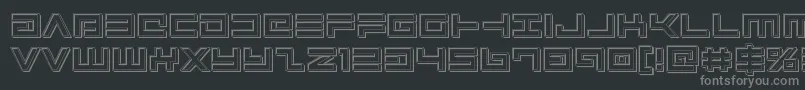 Avengerengrave-fontti – harmaat kirjasimet mustalla taustalla