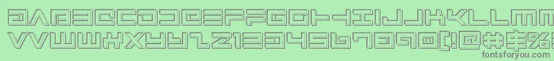 Avengerengrave Font – Gray Fonts on Green Background