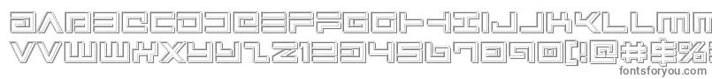 フォントAvengerengrave – 白い背景に灰色の文字