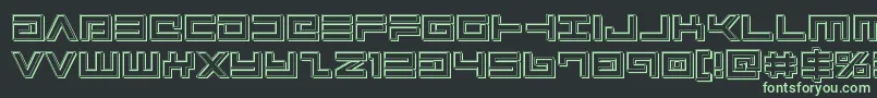 Avengerengrave Font – Green Fonts on Black Background