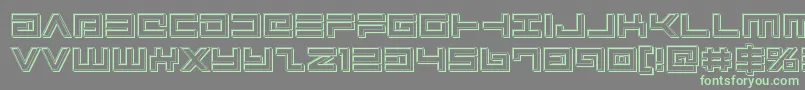 Avengerengrave Font – Green Fonts on Gray Background