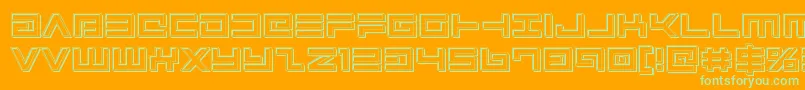 Avengerengrave Font – Green Fonts on Orange Background