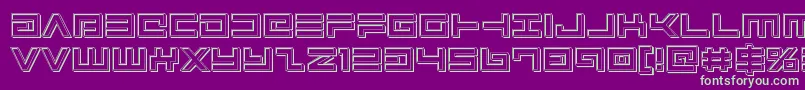 Avengerengrave Font – Green Fonts on Purple Background