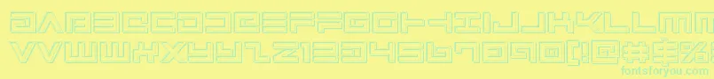 Avengerengrave Font – Green Fonts on Yellow Background