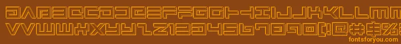 Avengerengrave Font – Orange Fonts on Brown Background