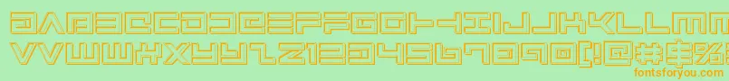 Avengerengrave Font – Orange Fonts on Green Background