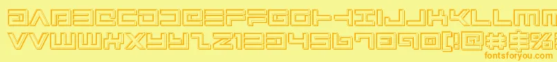 Avengerengrave Font – Orange Fonts on Yellow Background