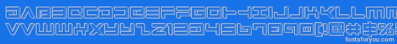 Avengerengrave Font – Pink Fonts on Blue Background