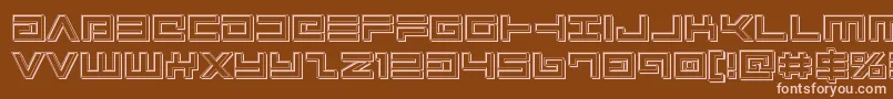 Avengerengrave-Schriftart – Rosa Schriften auf braunem Hintergrund