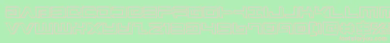 Avengerengrave-fontti – vaaleanpunaiset fontit vihreällä taustalla