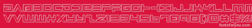 Avengerengrave Font – Pink Fonts on Red Background