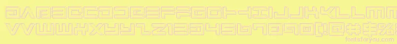 Avengerengrave Font – Pink Fonts on Yellow Background