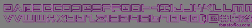 フォントAvengerengrave – 紫色のフォント、灰色の背景