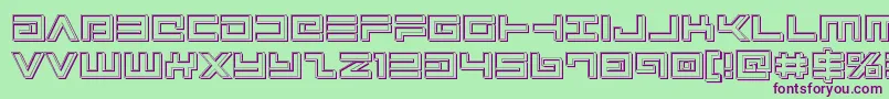 Avengerengrave Font – Purple Fonts on Green Background