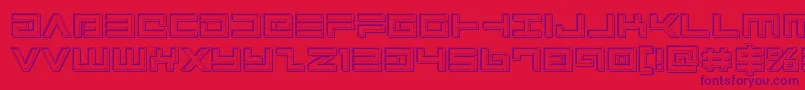 Avengerengrave Font – Purple Fonts on Red Background