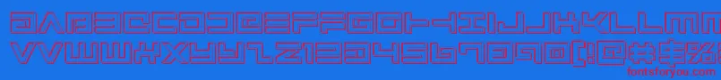 Avengerengrave Font – Red Fonts on Blue Background