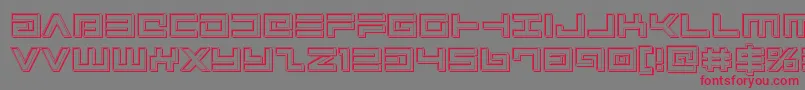 Avengerengrave-Schriftart – Rote Schriften auf grauem Hintergrund