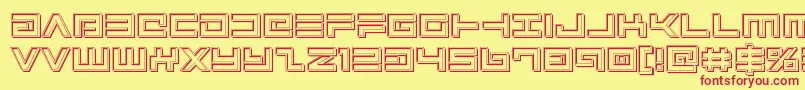Avengerengrave-fontti – punaiset fontit keltaisella taustalla