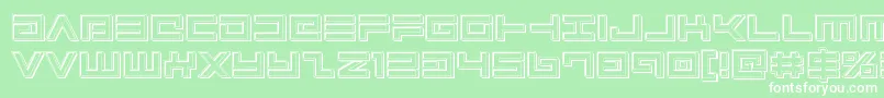 Avengerengrave-fontti – valkoiset fontit vihreällä taustalla