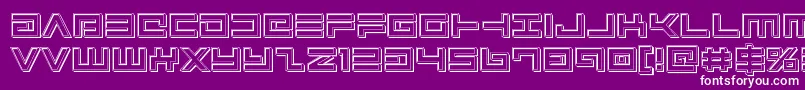 Шрифт Avengerengrave – белые шрифты на фиолетовом фоне