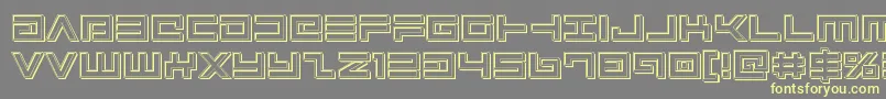 Avengerengrave-fontti – keltaiset fontit harmaalla taustalla