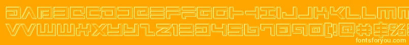 Avengerengrave Font – Yellow Fonts on Orange Background
