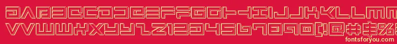 Avengerengrave Font – Yellow Fonts on Red Background