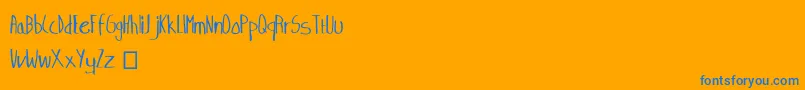 Freemind Font – Blue Fonts on Orange Background