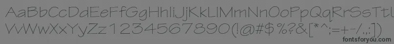 TektonproLightext Font – Black Fonts on Gray Background