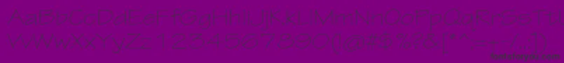 TektonproLightext Font – Black Fonts on Purple Background