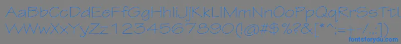 TektonproLightext Font – Blue Fonts on Gray Background