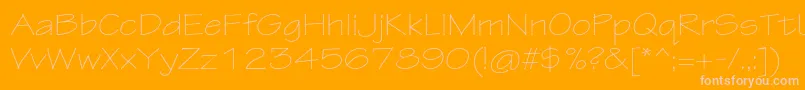 TektonproLightext Font – Pink Fonts on Orange Background