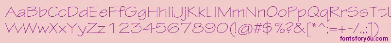 TektonproLightext Font – Purple Fonts on Pink Background