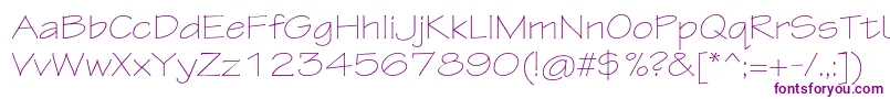 TektonproLightext Font – Purple Fonts on White Background