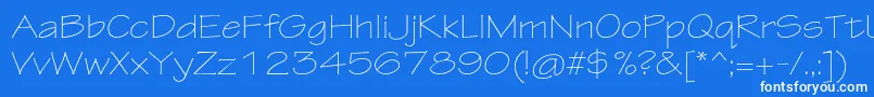 TektonproLightext Font – White Fonts on Blue Background