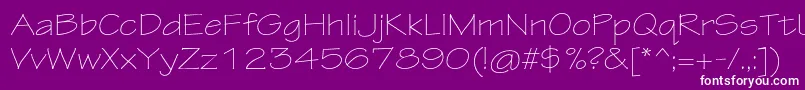 TektonproLightext Font – White Fonts on Purple Background