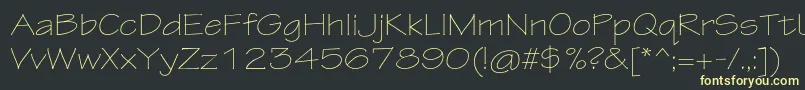 TektonproLightext Font – Yellow Fonts on Black Background