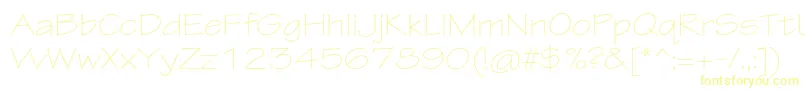 TektonproLightext Font – Yellow Fonts on White Background