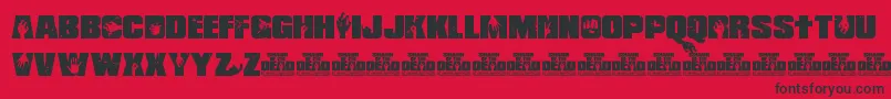 ShaunOfTheDead Font – Black Fonts on Red Background