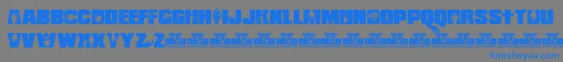 ShaunOfTheDead Font – Blue Fonts on Gray Background
