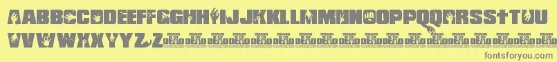 ShaunOfTheDead Font – Gray Fonts on Yellow Background